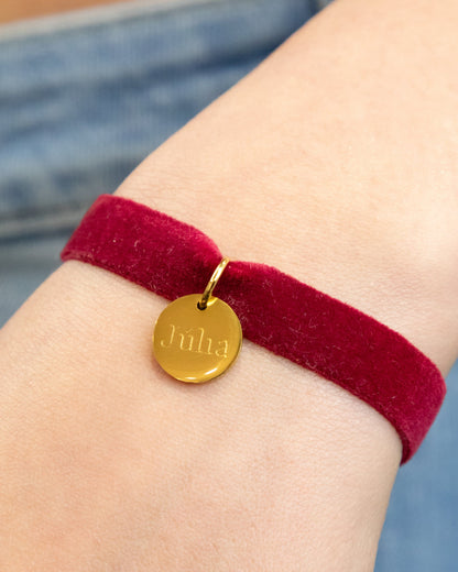 PULSERA ELÁSTICA CON MEDALLA PERSONALIZADA