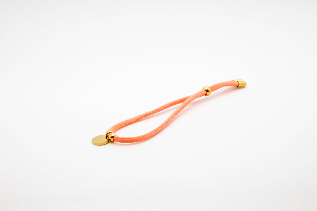 Pulsera elástica cordón con medalla personalizada
