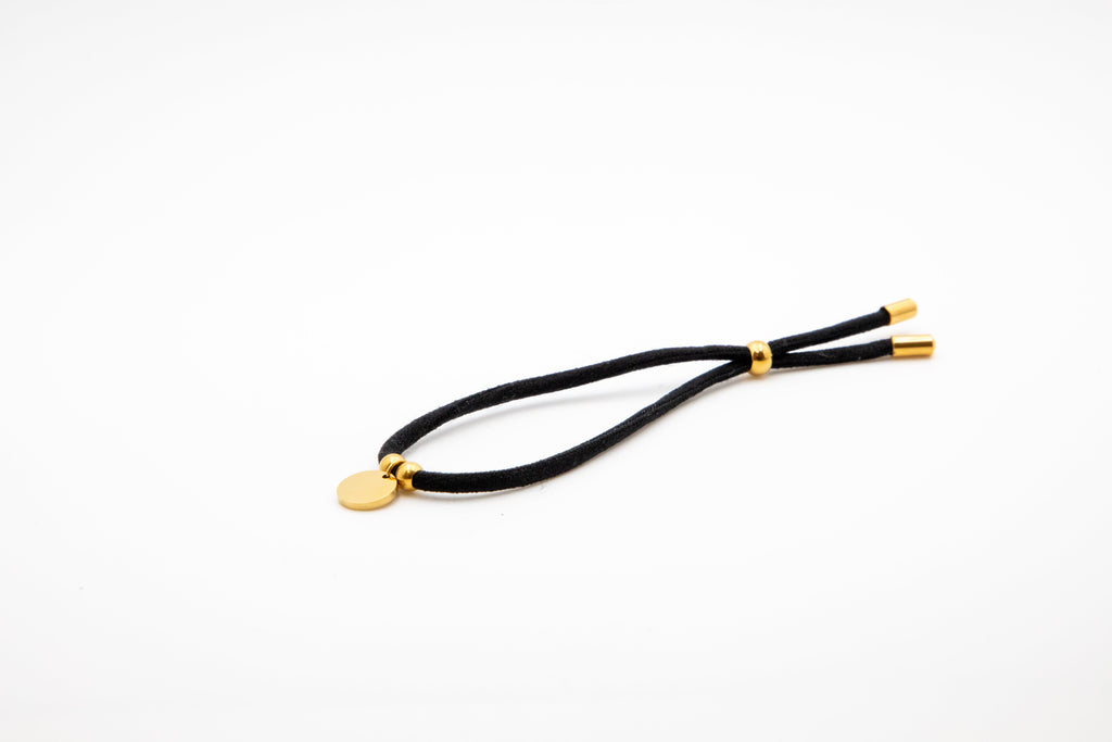 Pulsera elástica cordón con medalla personalizada