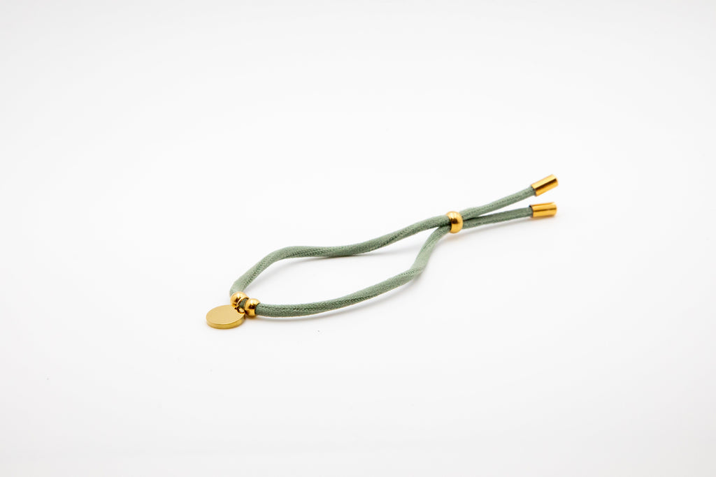 Pulsera elástica cordón con medalla personalizada