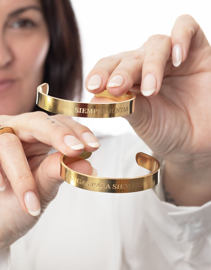 Pulsera esclava ancha personalizada