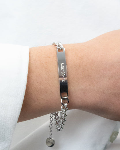 ESCLAVA HOMBRE GRABADA ESLABONES MEDIANA