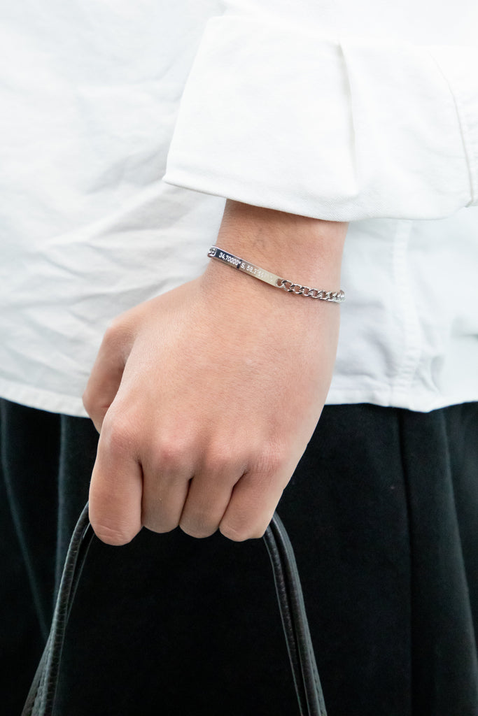 Pulsera esclava fina con eslabones personalizada