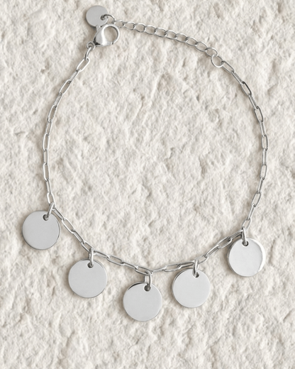 PULSERA GRABADA CON CADENA DE ESLABONES