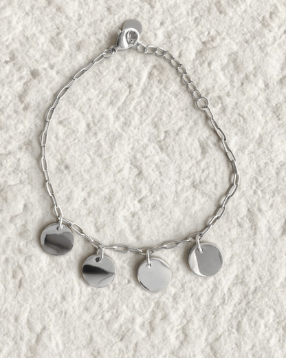 PULSERA GRABADA CON CADENA DE ESLABONES