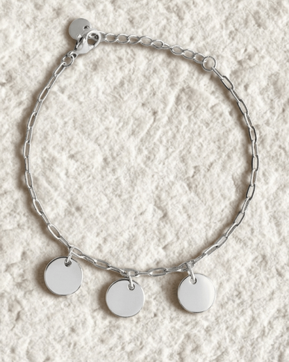 PULSERA GRABADA CON CADENA DE ESLABONES