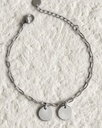PULSERA GRABADA CON CADENA DE ESLABONES