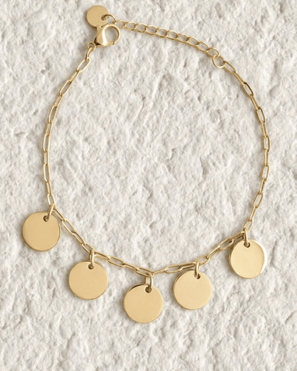 PULSERA GRABADA CON CADENA DE ESLABONES