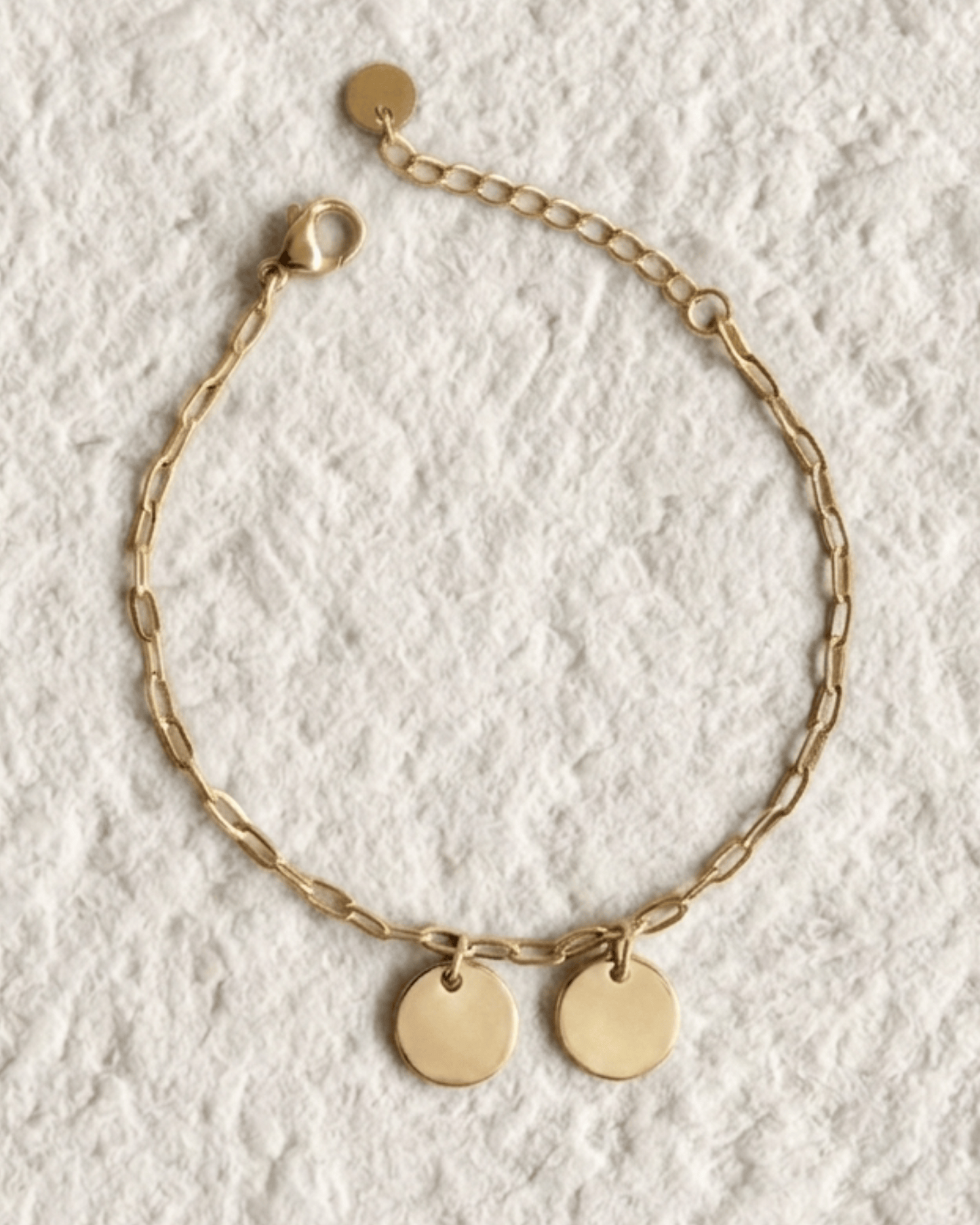 PULSERA GRABADA CON CADENA DE ESLABONES