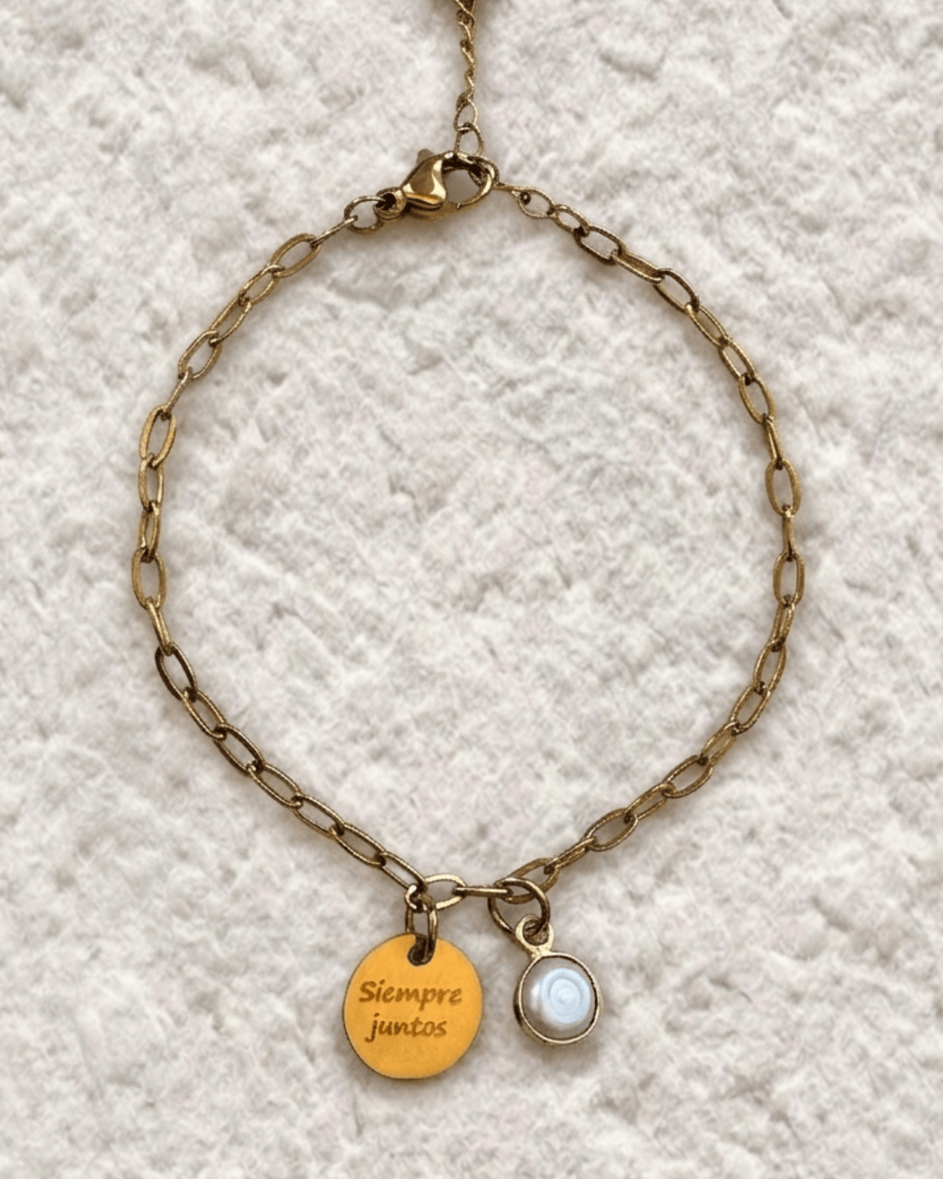 ENGRAVED BRACELET WITH NATURAL STONE