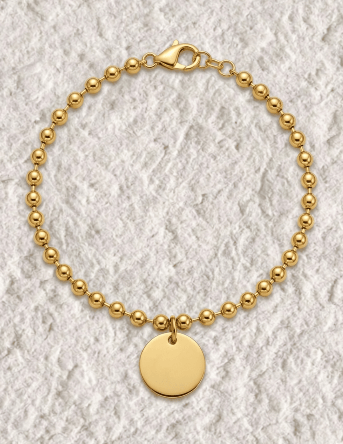 PULSERA PERLAS CON MEDALLA GRABADA