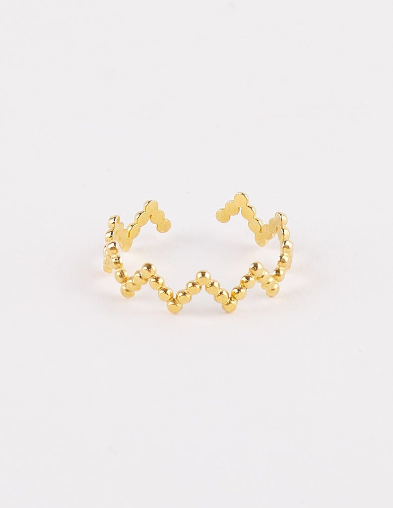 Anillo ajustable zig-zag Celine