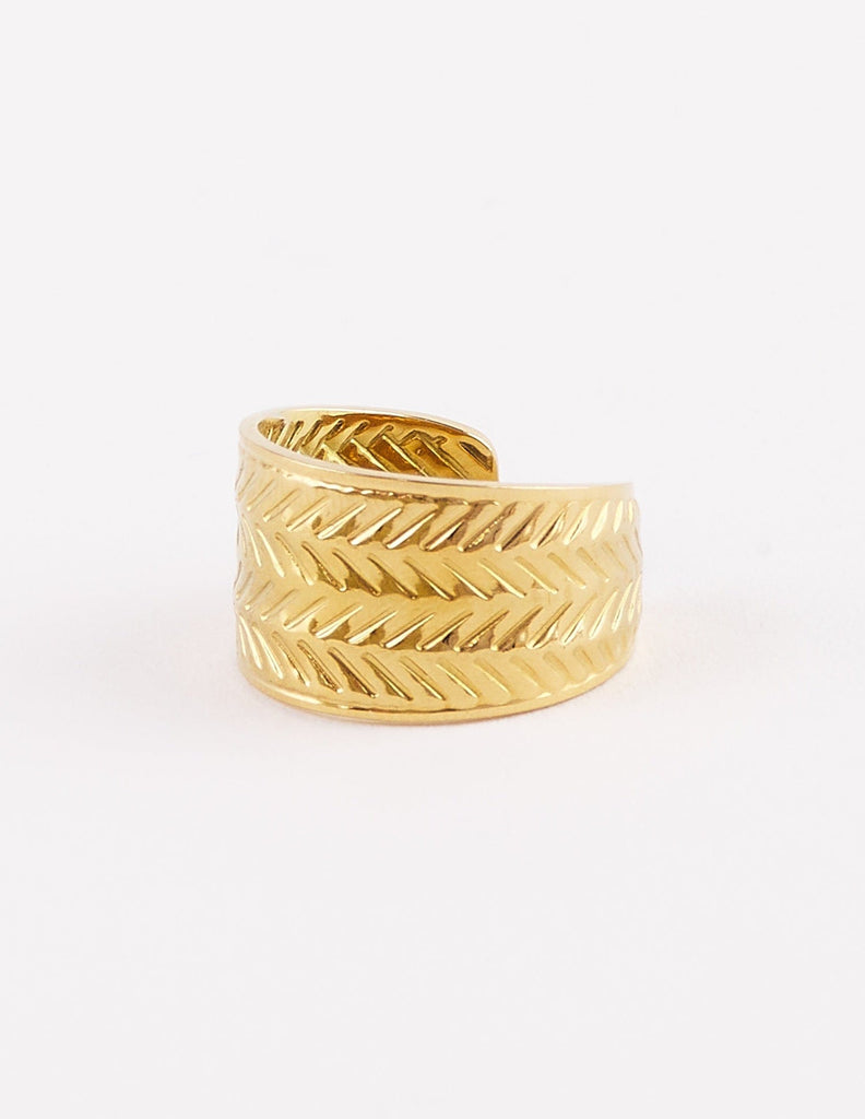 Anillo ancho grabado Sara
