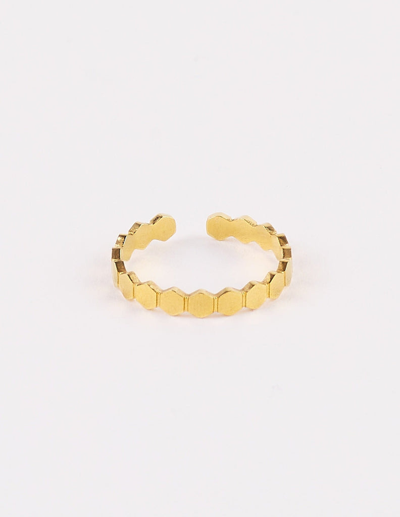 Anillo formas hexagonales Berta