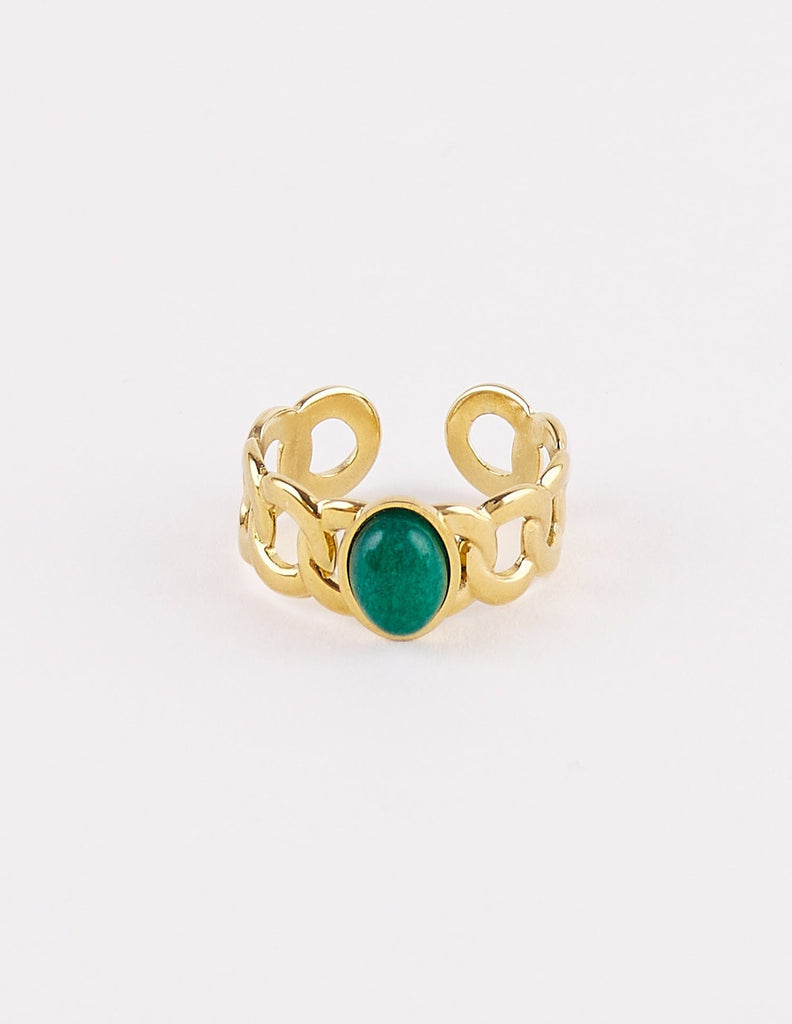 Anillo piedra verde Clara