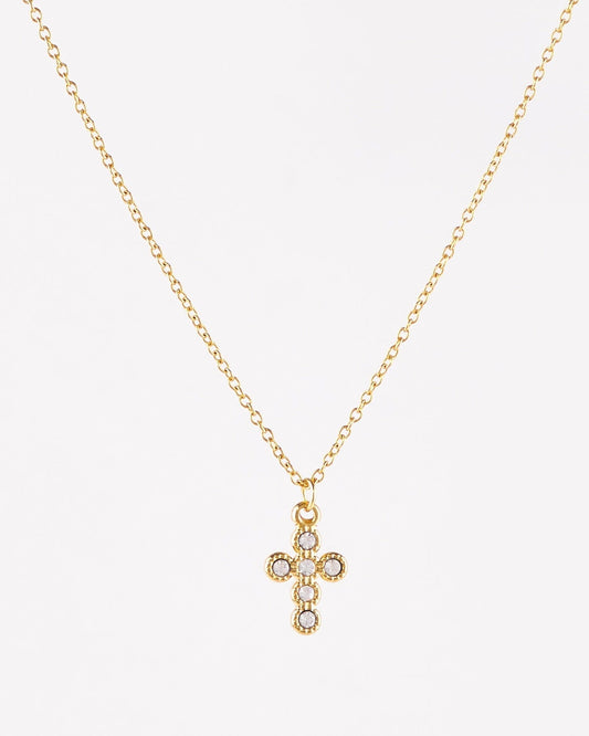 Collar con cruz dorado Beth