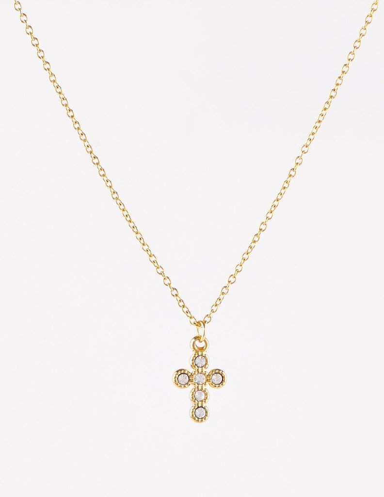 Collar con cruz dorado Beth