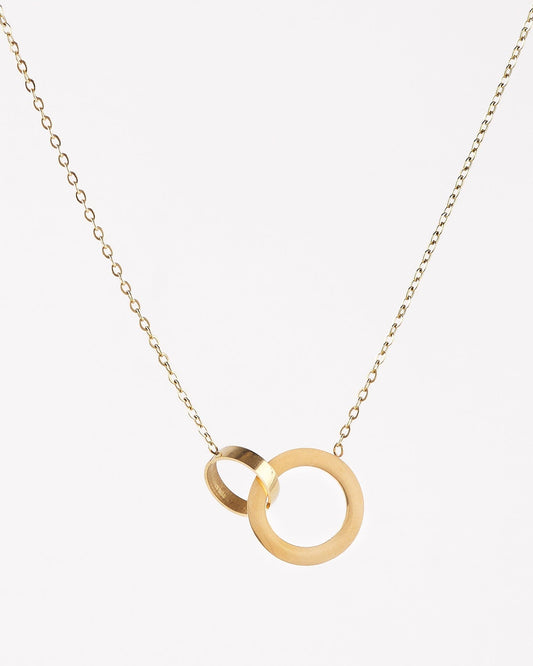 Collar de doble aro, dorado