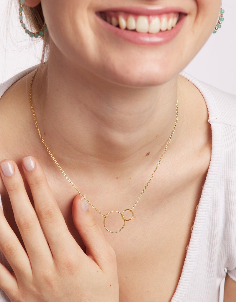 Collar de doble aro Estibaliz dorado 