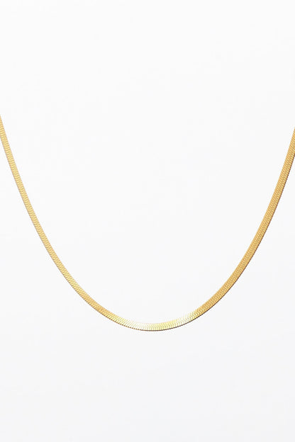 Collar dorado Lysiane de estilo plano y fino