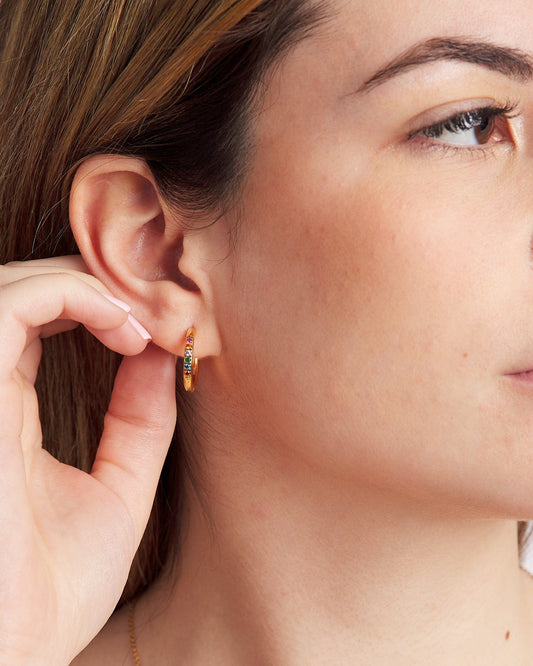 PENDANT HOOP ZIRCONIAS ABIR M