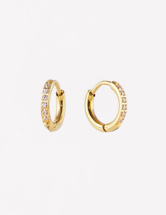 SWEET S ZIRCONIA HOOP EARRING