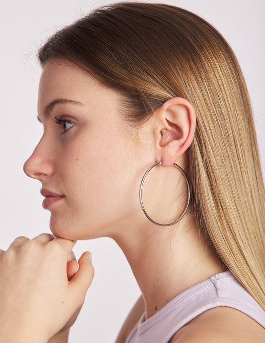 ITZIAR THIN HOOP EARRING L