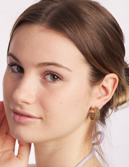 PENDIENTE ARO TRENZADO SOFIA