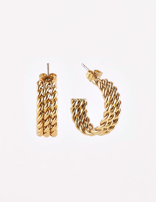 SOFIA BRAIDED HOOP EARRING