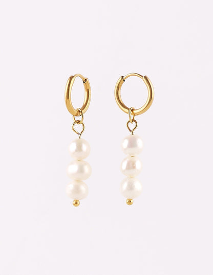 THREE PEARL EARRING SANDRA