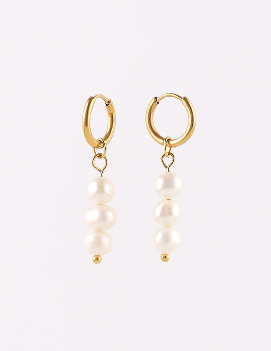 THREE PEARL EARRING SANDRA