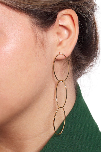 LONG WOOL EARRINGS