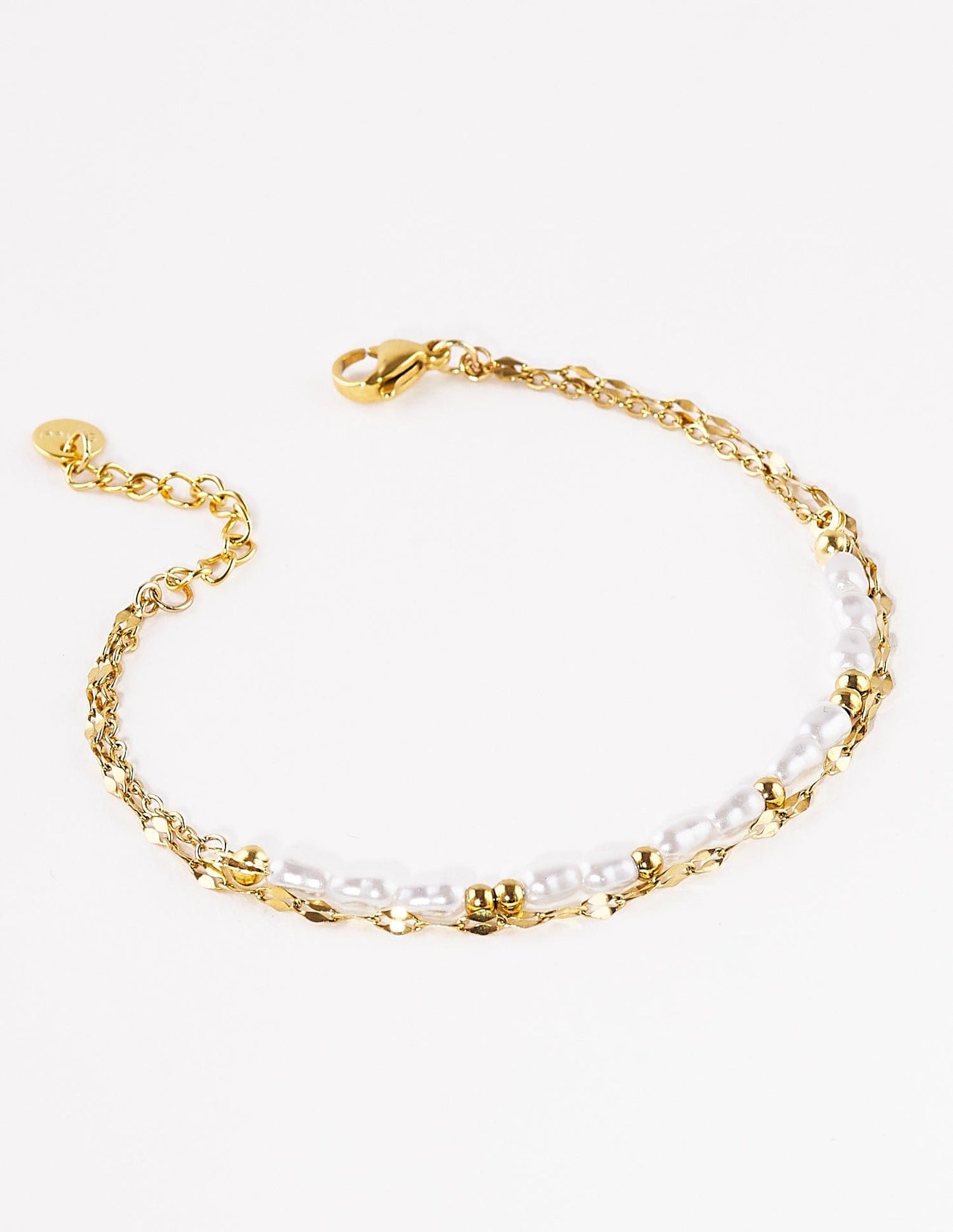 PULSERA DOBLE PERLAS DELFINA