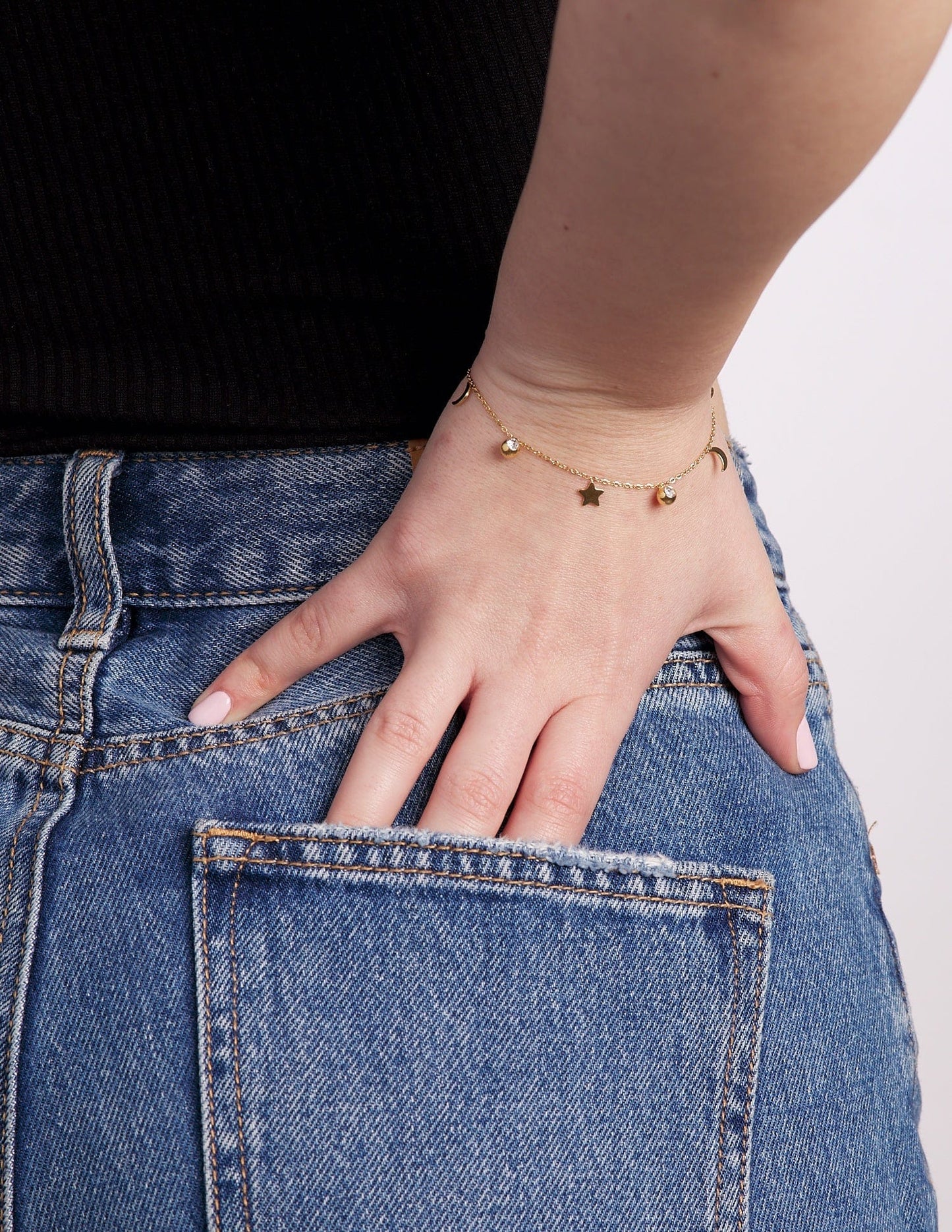 PULSERA LUNAS Y ESTRELLAS CEL