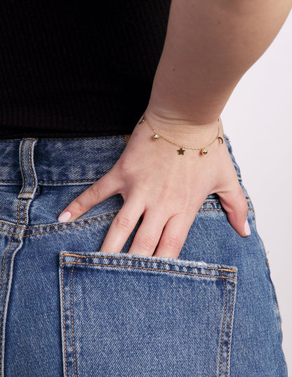 PULSERA LUNAS Y ESTRELLAS CEL