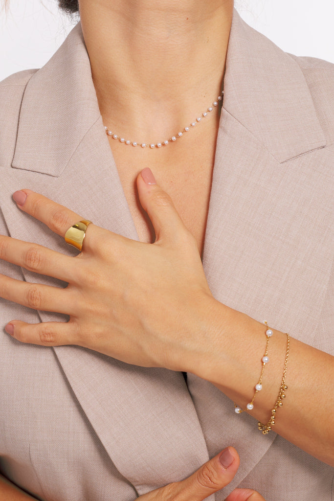 Pulsera perlas Mina